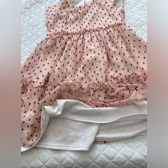 Pipa & Julie Girl’s Party/ Formal Dress Size 6X Soft Pink W/ Swiss Cloth Dots - Picture 13 of 13
